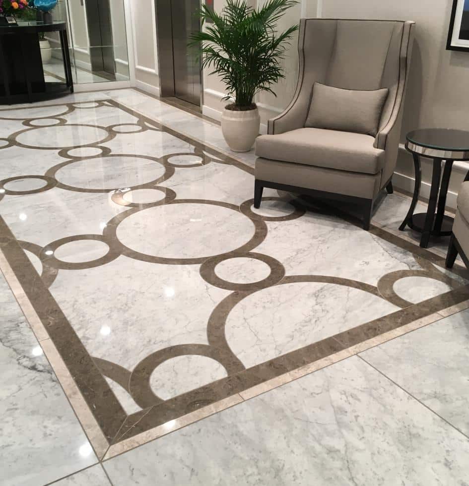 Lobby with terrazzo floor