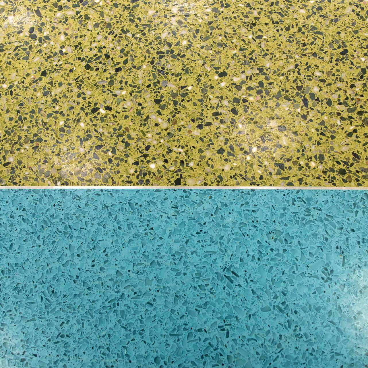 Terrazzo of 2 colors