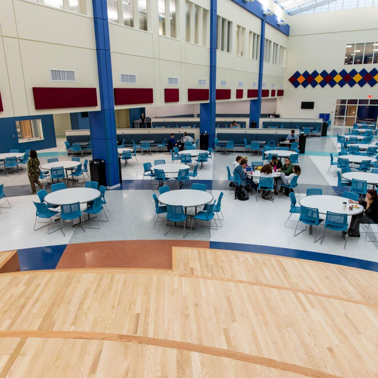 Lunchroom in a high school