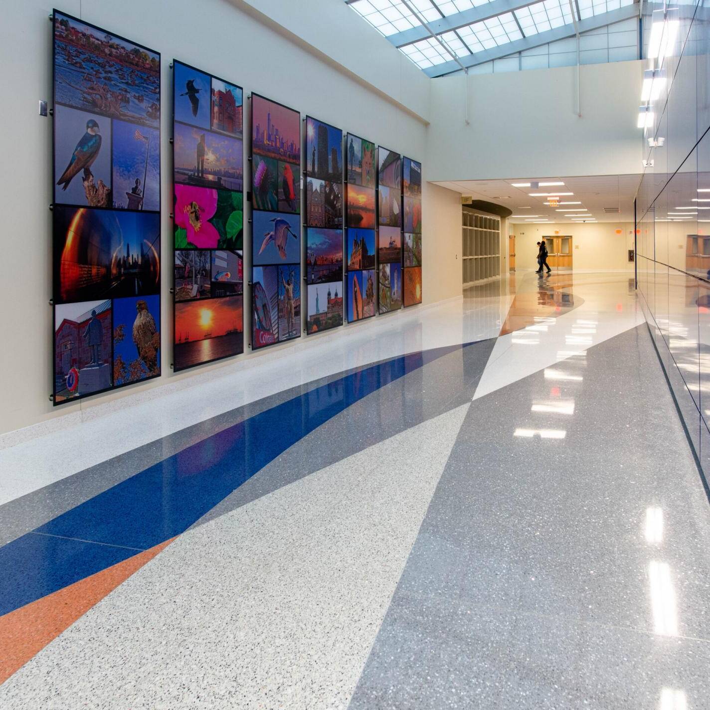 Hallway in a highschool