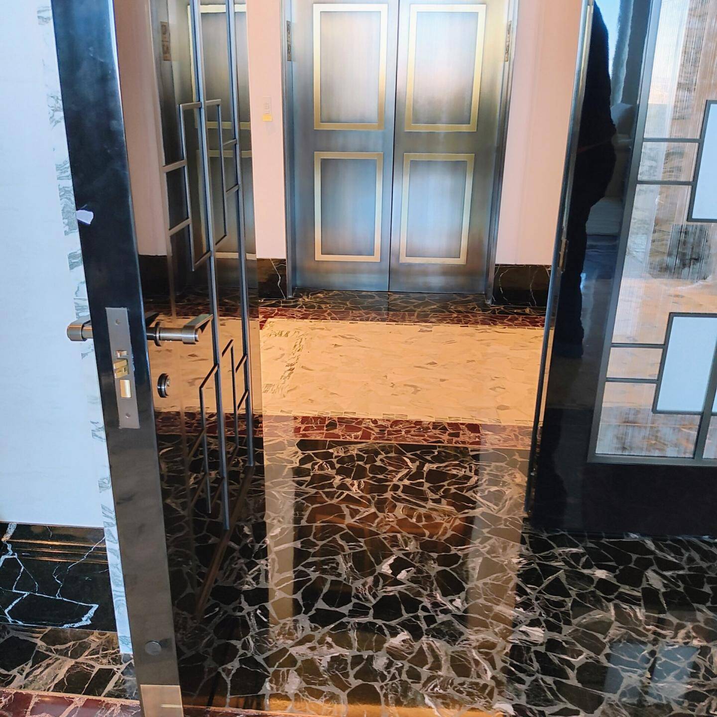 Dark terrazzo design