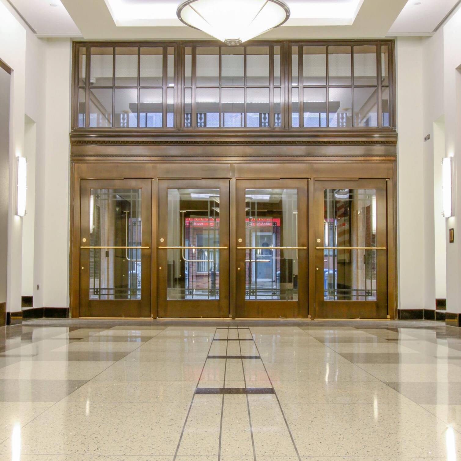 floor with terrazzo design