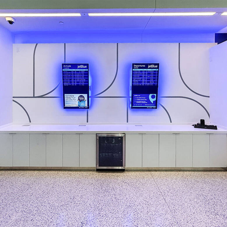 Terrazzo flooring in airport