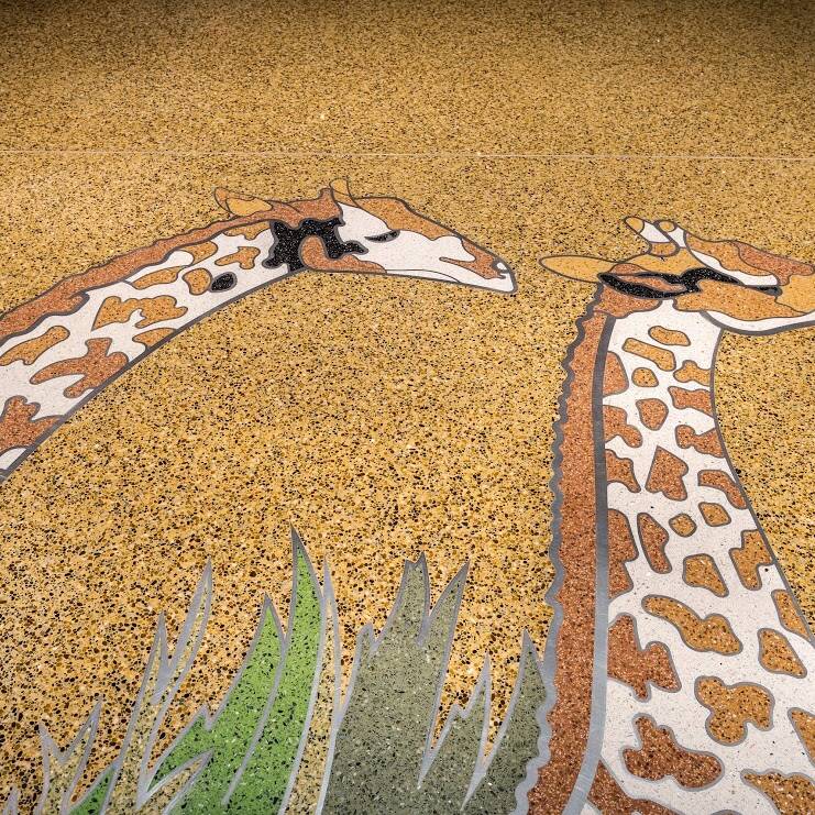terrazzo design of an animal