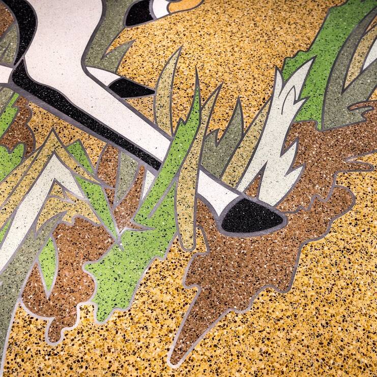 terrazzo design of an animal