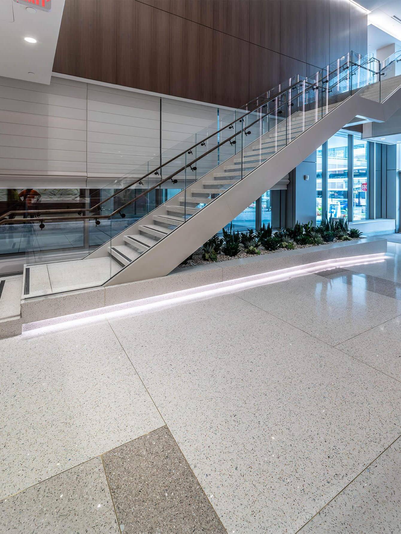 staircase in a lobby