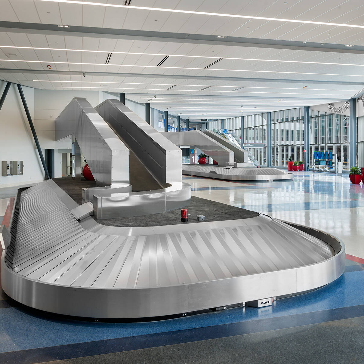 Baggage claim in an airport