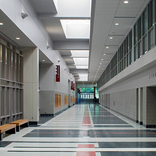 Hallway in high school