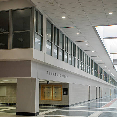 Hallway in high school