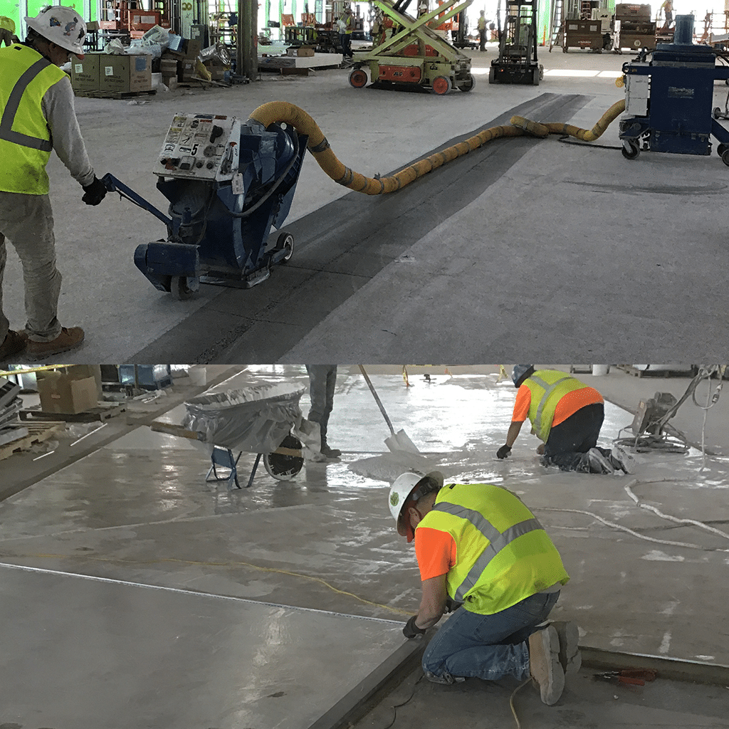 Men working on terrazzo